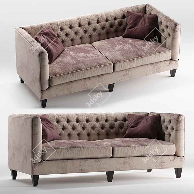 Elegant Beckett Sofa: Traditional Sophistication 3D model image 1