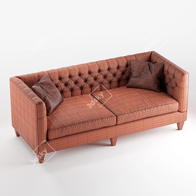 Elegant Beckett Sofa: Traditional Sophistication 3D model image 3