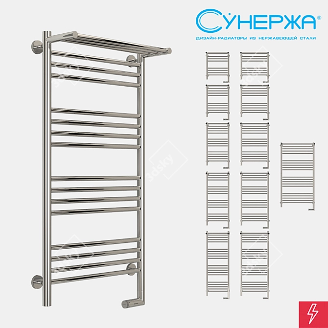 Sunerzha Bohemia Electric Design Radiator with Shelf 2.0 3D model image 1