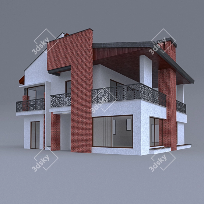 Luxury 360m2 Villa 3D model image 2