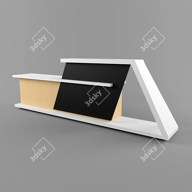 Sleek Reception Table 3D model image 1