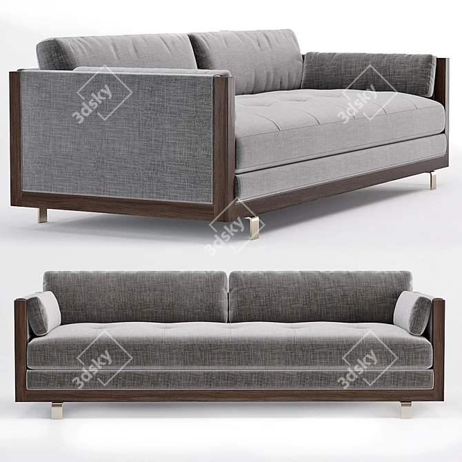 Elegant Framework Sofa by Baker Furniture 3D model image 1