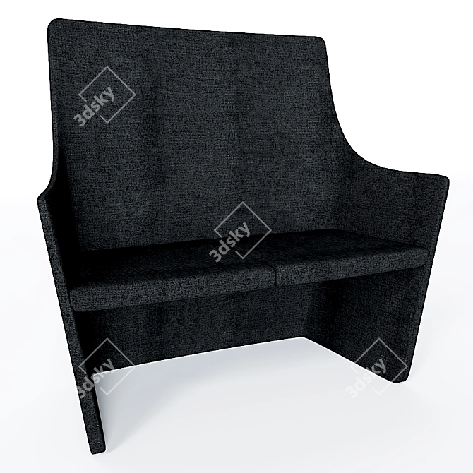 Modern Two-Seater Sofa 3D model image 1