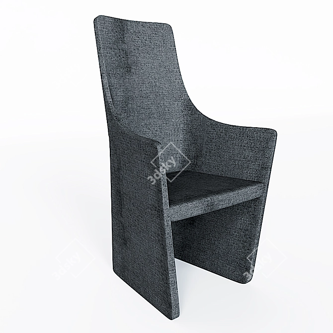 Modern Style Armchair - Textured & 3D 3D model image 2