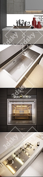 Italian Kitchen: High Detail, Customizable 3D model image 2