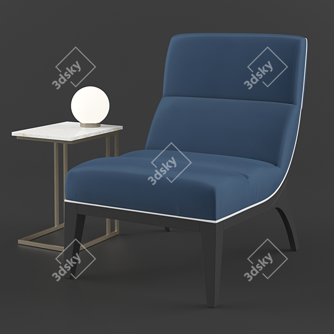 Elegant Kirk Chair 3D model image 1