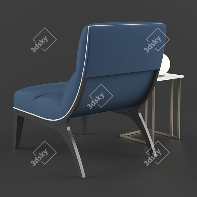 Elegant Kirk Chair 3D model image 2