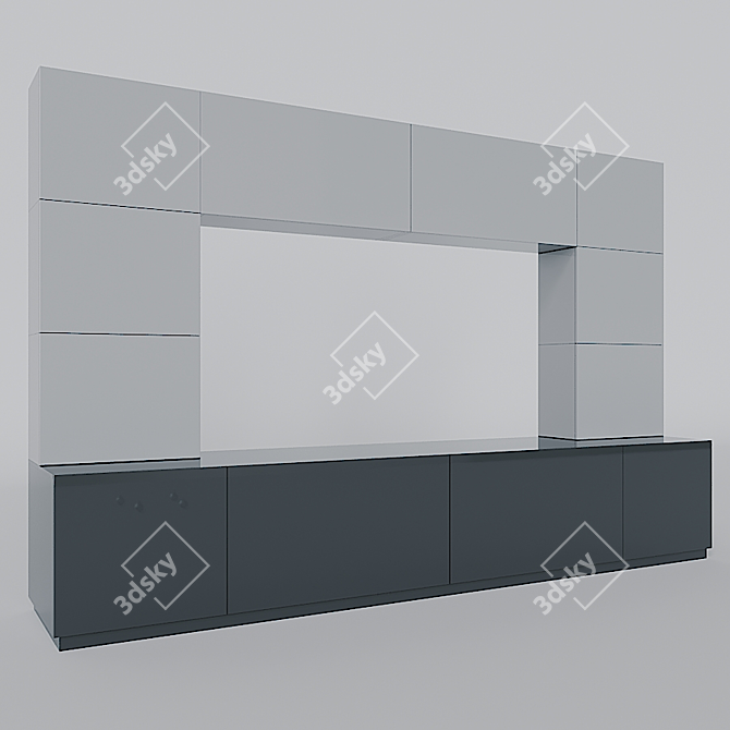 Modern TV Wardrobe 3D model image 1