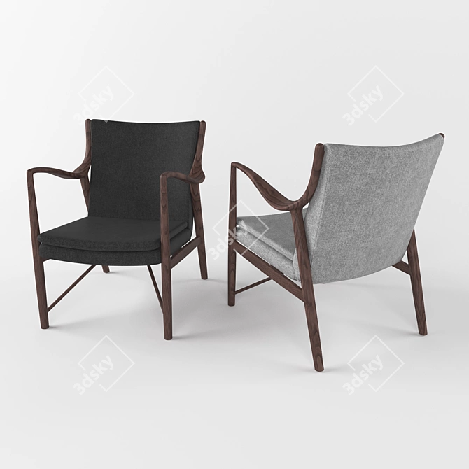 Elegant Mesh Chair: NV45 3D model image 2