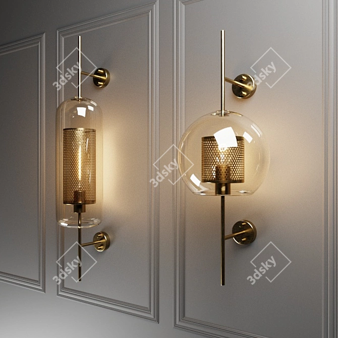 Elegant Loft Lamp 3D model image 1