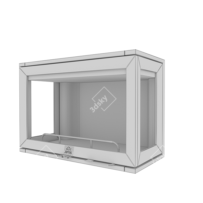 Stylish Jotul Fireplace 3D model image 2