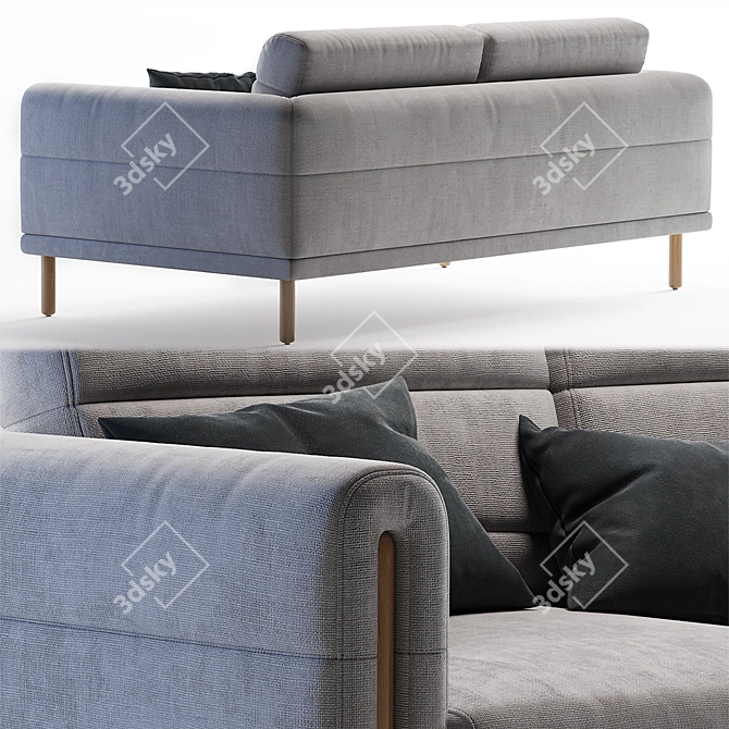 Modern Comfort: Abric Sofa by BOSC 3D model image 2
