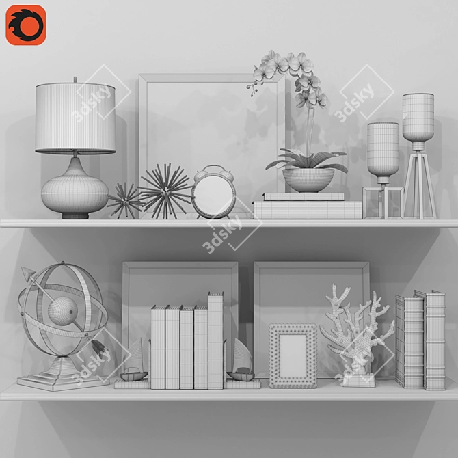 Elegant Decor Set 3 | Stylish Decorative Accents 3D model image 3