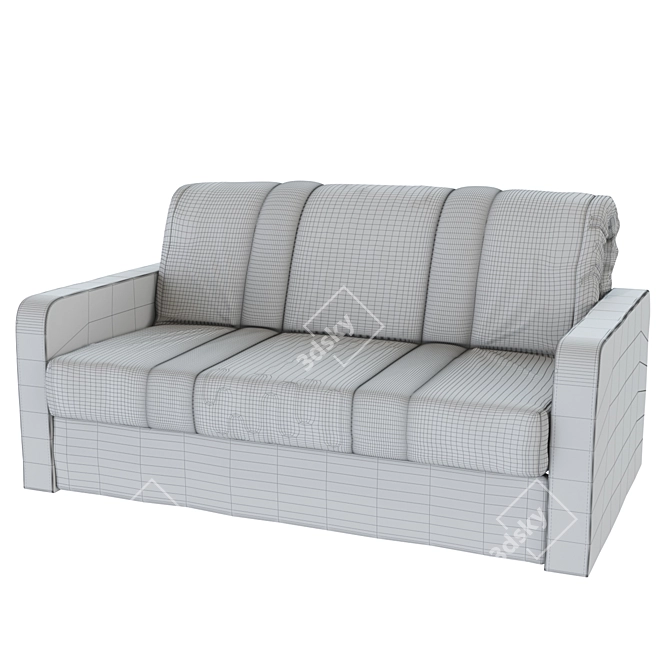 Sleek Samurai Sofa 3D model image 3