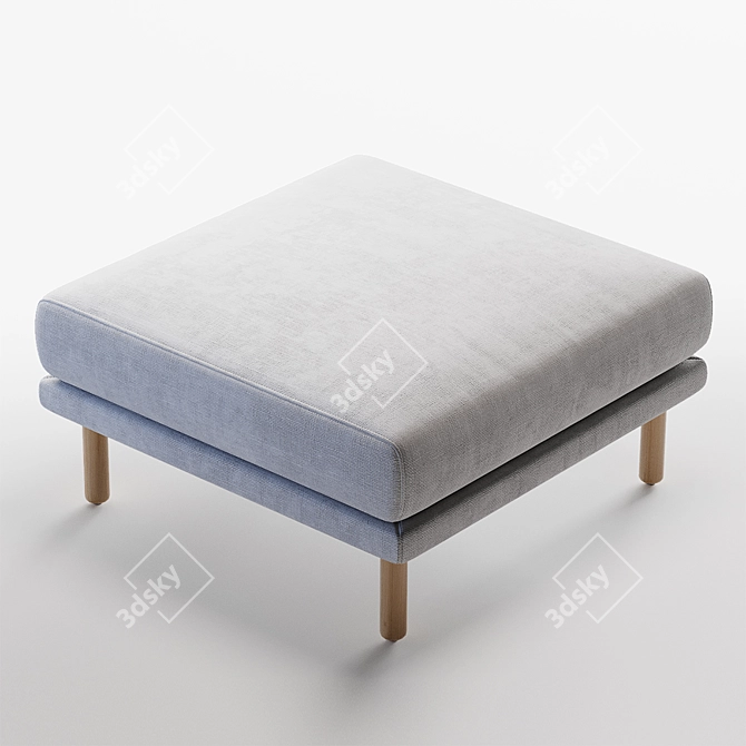 Cosy Comfort Pouf 3D model image 2