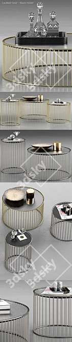 Golden Elegance: Minotti Caulfield Coffee Tables 3D model image 3