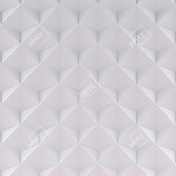 Artful 3D Plaster Panel 3D model image 1