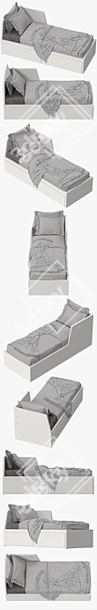Stylish FLlekke Daybed By Ikea 3D model image 2