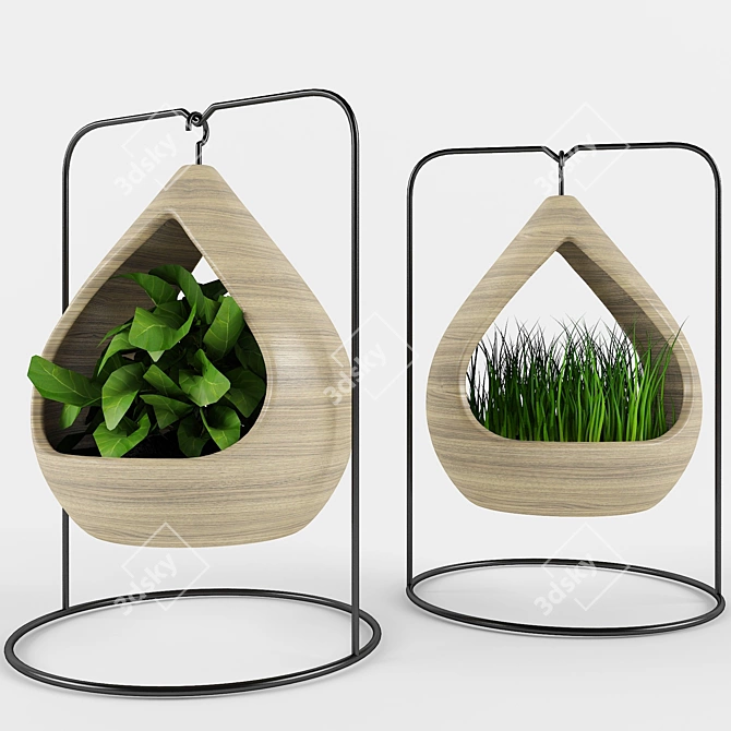 Eco-Friendly Leafy Decor 3D model image 1