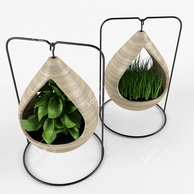 Eco-Friendly Leafy Decor 3D model image 2