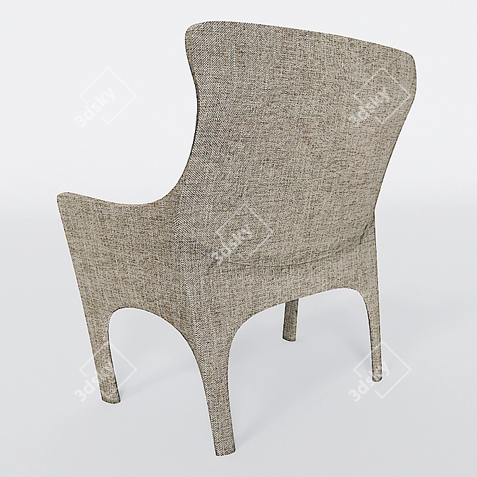 Modern Two-Seater Sofa 3D model image 2