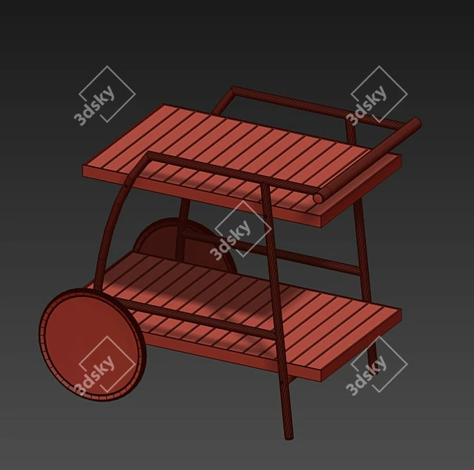 Ikea Vindalso Trolley Table: Compact, Stylish, and Versatile 3D model image 3