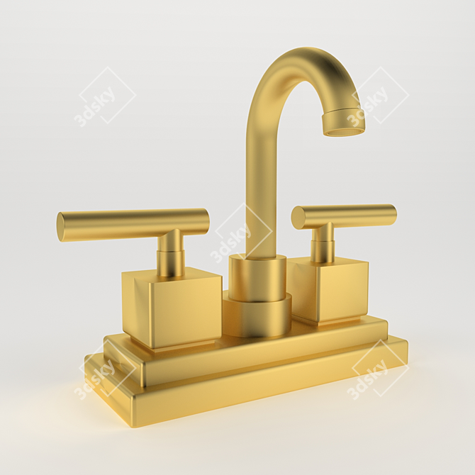 Sleek Touch: Modern Tap 3D model image 1