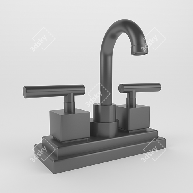 Sleek Touch: Modern Tap 3D model image 2