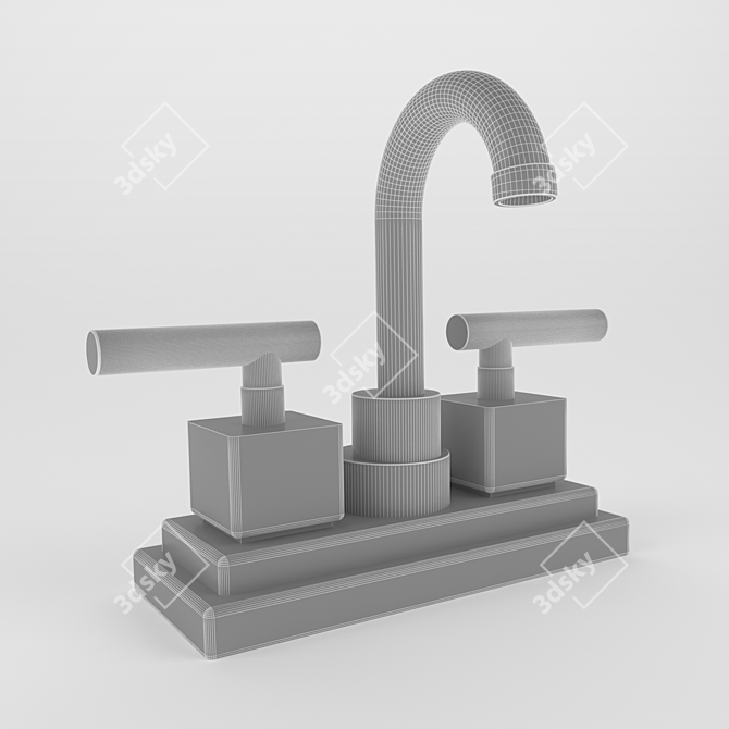 Sleek Touch: Modern Tap 3D model image 3