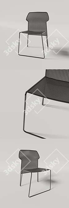 Modern Lattice Chair: Realistic 3D Model 3D model image 2