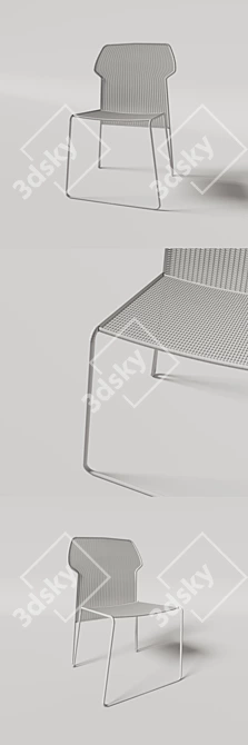 Modern Lattice Chair: Realistic 3D Model 3D model image 3