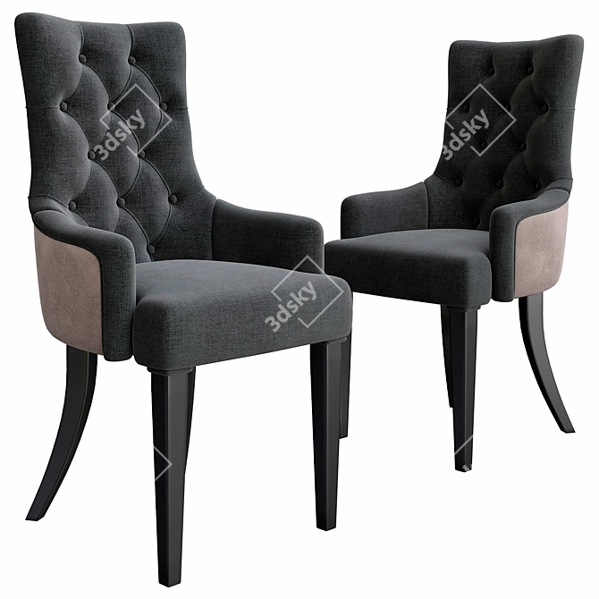 Elegant Armrest Chair: Ceppi Style 3D model image 1