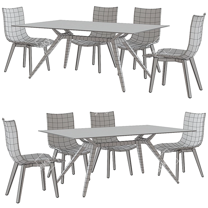 Weiss Zebra Dining Chair 3D model image 2