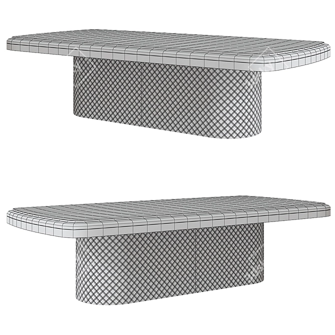 Elegant Palladium Table 3D model image 2