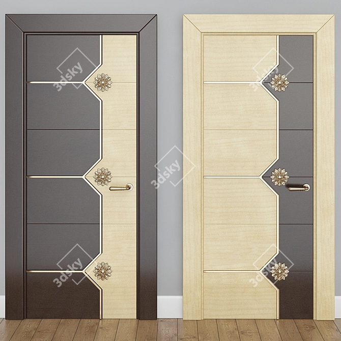 Stylish Interior Doors: Elevate Your Space 3D model image 1