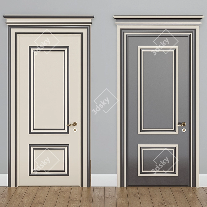 Elegant Interior Doors №19 3D model image 1