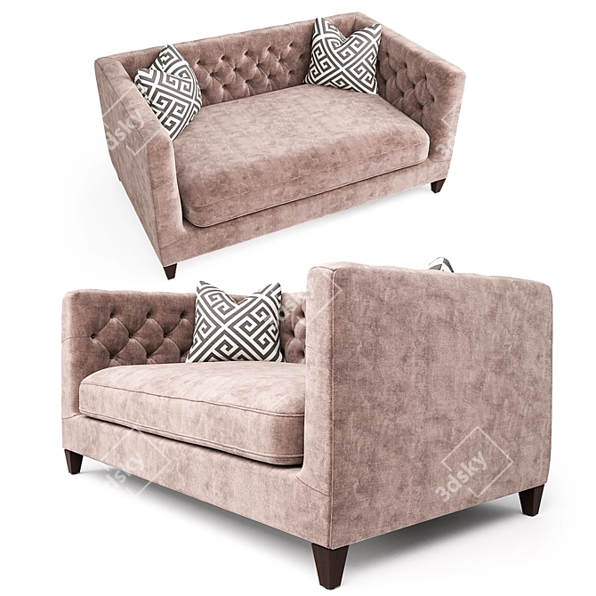 Beckett Loveseat: Classic Elegance by Bernhardt 3D model image 1