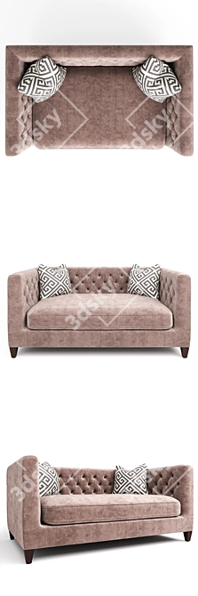 Beckett Loveseat: Classic Elegance by Bernhardt 3D model image 2