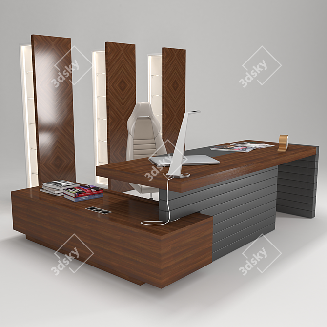 LAS Office Furniture Set 3D model image 1