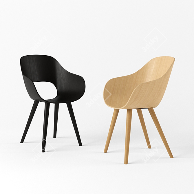 Modern Comfort: Maruni Roundish Armchair 3D model image 1