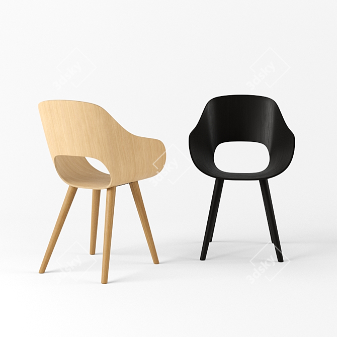 Modern Comfort: Maruni Roundish Armchair 3D model image 2