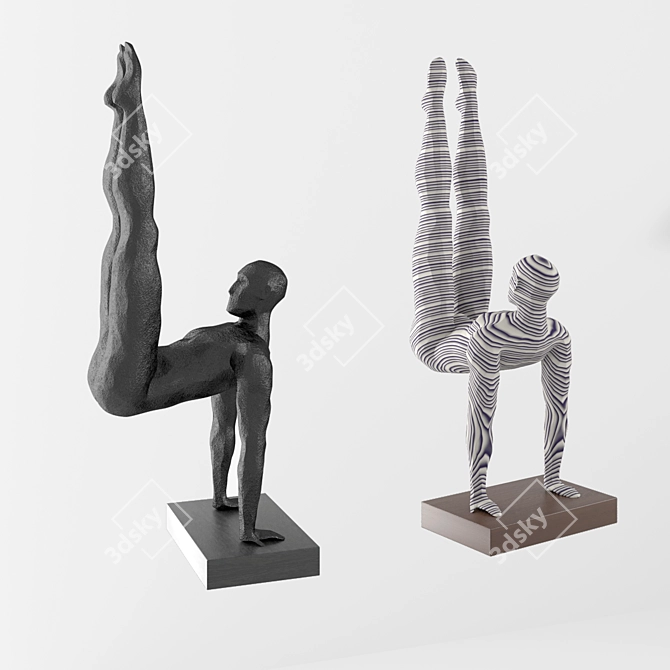 Sculpted Sports Star Figurine 3D model image 1