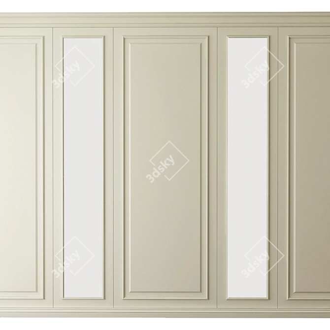 Elegant Wall Moulding: Perfect for Any Space 3D model image 1