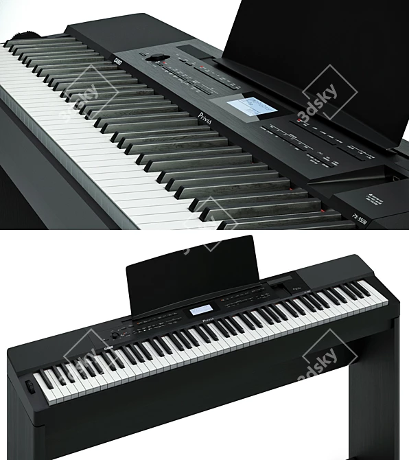 Casio PX350 Digital Piano 3D model image 2