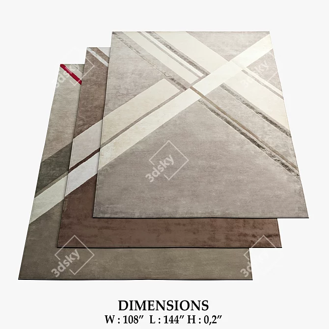 Stylish Rugs by DITRE ITALIA 3D model image 1