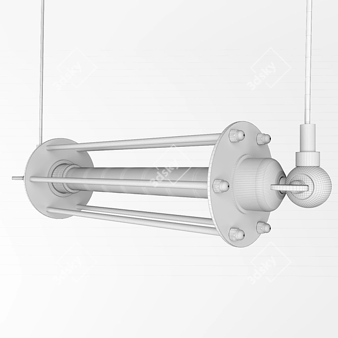 Sleek Logan Pendant Lamp 3D model image 3