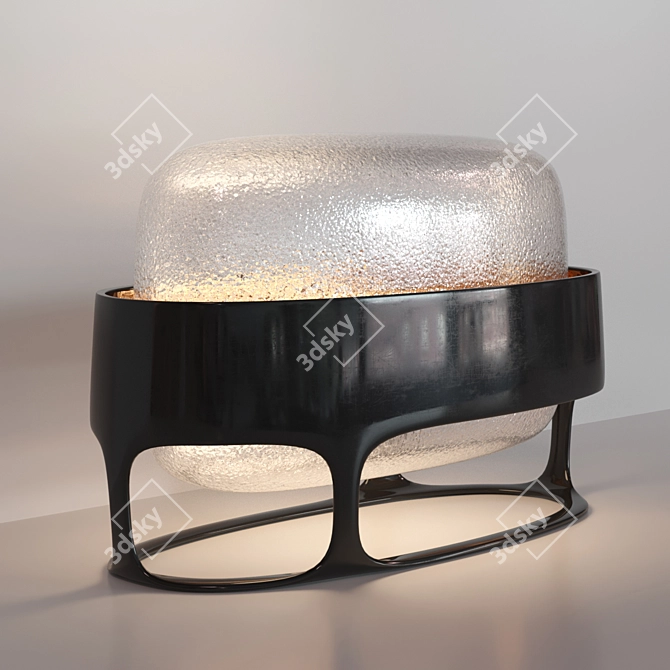 Organic Glow Iris Table Lamp 3D model image 2