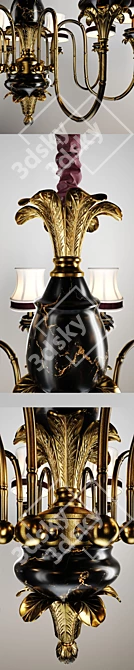 Elegant 8-Light Lucea Chandelier 3D model image 2