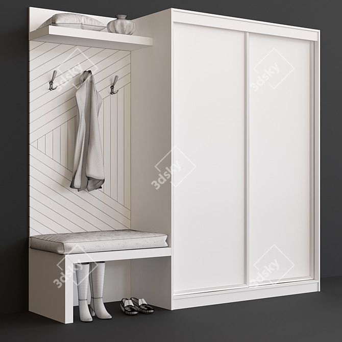 Modern Entryway Wardrobe 3D model image 3