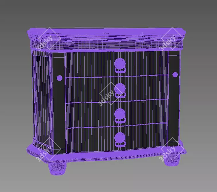 Exquisite Chinese Jewelry Box 3D model image 2